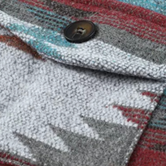 1 Large left ❤🤘New boutique distressed Aztec shacket - Picture 10 of 14